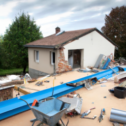 Extension de maison avec véranda-salle à manger Gien